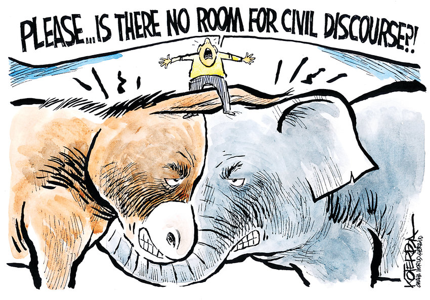 Jeff Koterba editorial cartoon for Feb. 9, 2007

ìRepublican democrat elephant donkey congress politicsî